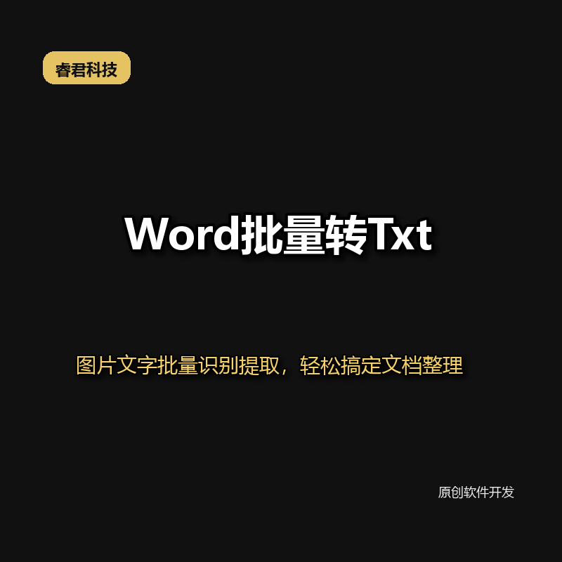 睿君WORD批量转TXT