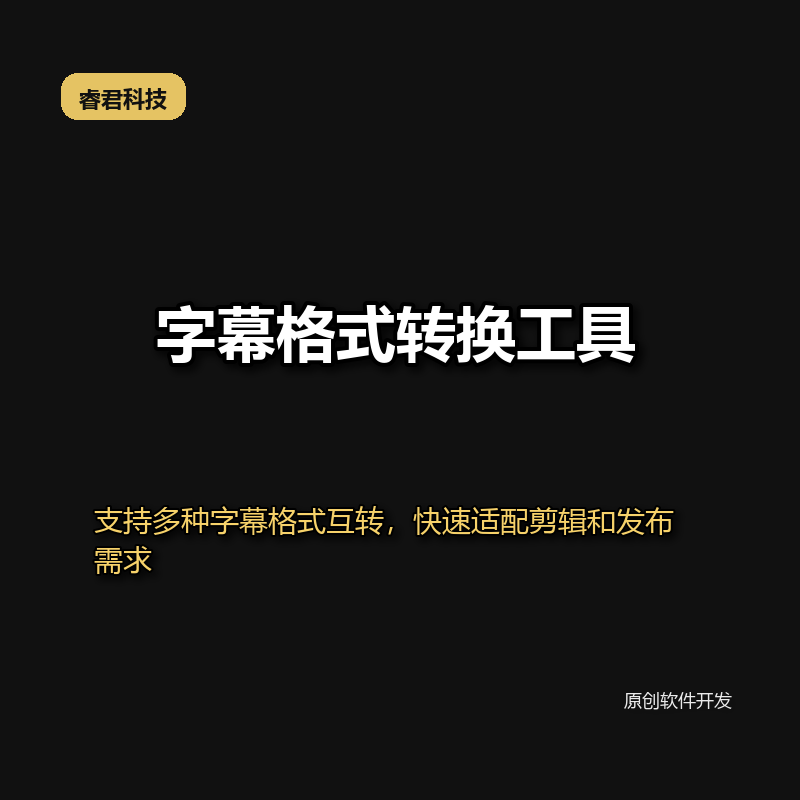 睿君字幕格式转换工具