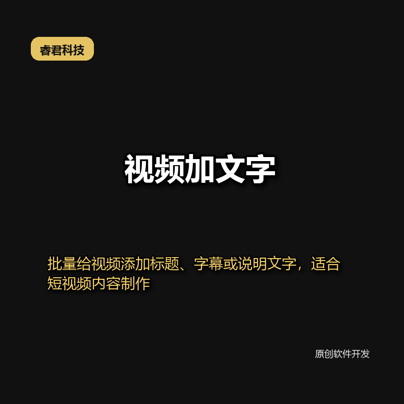睿君视频加文字