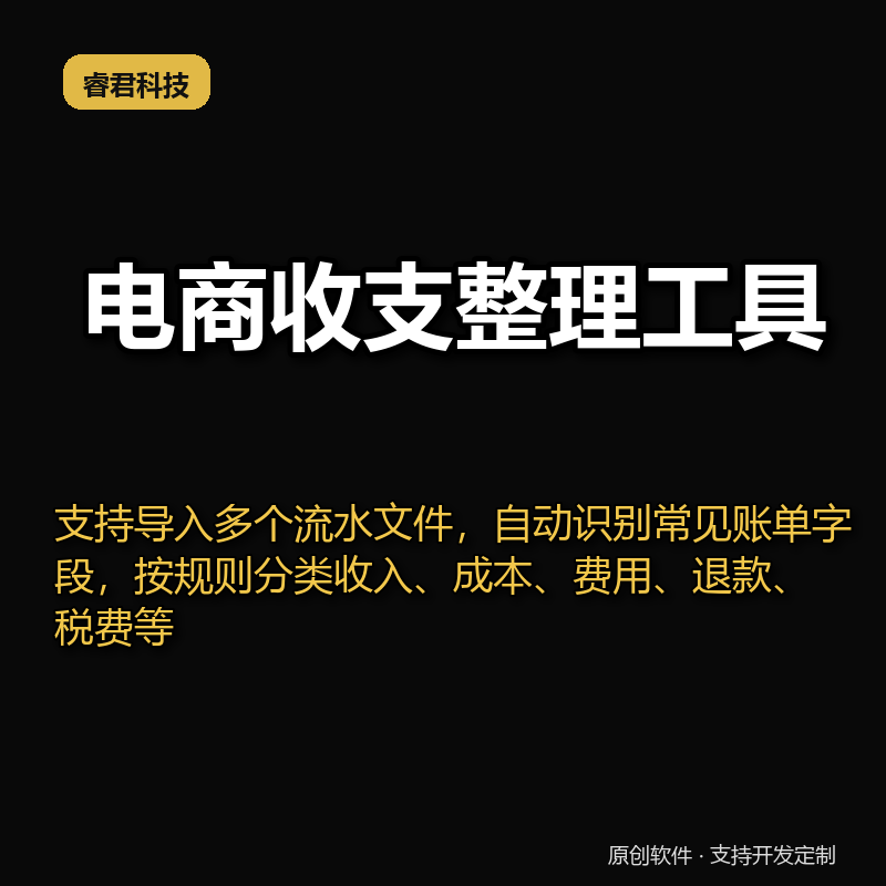 睿君电商收支整理工具